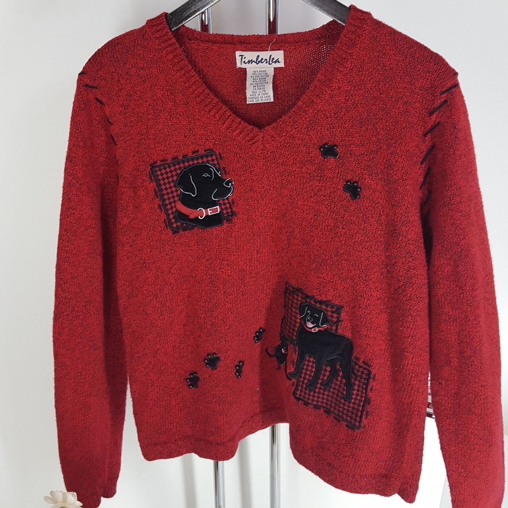 🎈SALE🎈Timberlea☆Embroidered Beaded Knitted Sweater